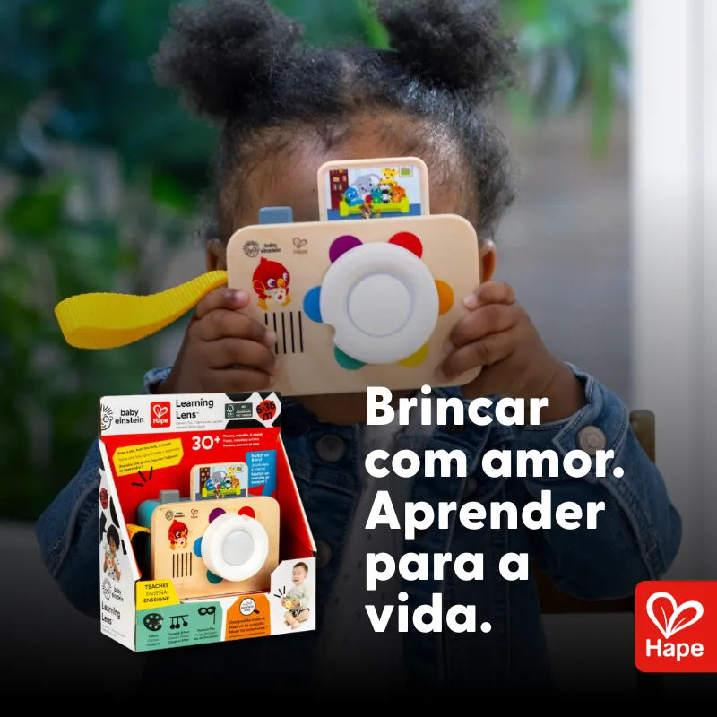 Câmera de Brinquedo Interativa com Sons, Luzes e Aprendizado de Cores | Hape