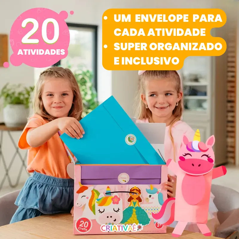 Caixa Criativa 20 Atividades de Papel – Kit de Artes Educativo Infantil | CRIATIVAE