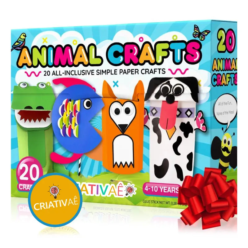 Caixa Criativa 20 Atividades de Papel – Kit de Artes Educativo Infantil | CRIATIVAE