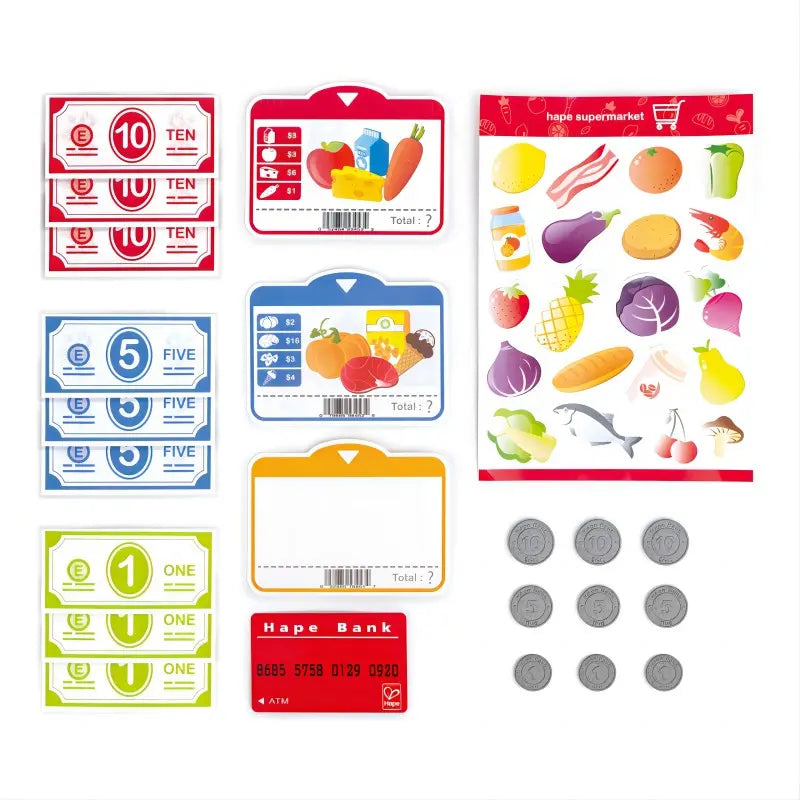 Caixa Registradora Infantil Educativa com Calculadora Solar, Scanner Luminoso e Acessórios – Hape
