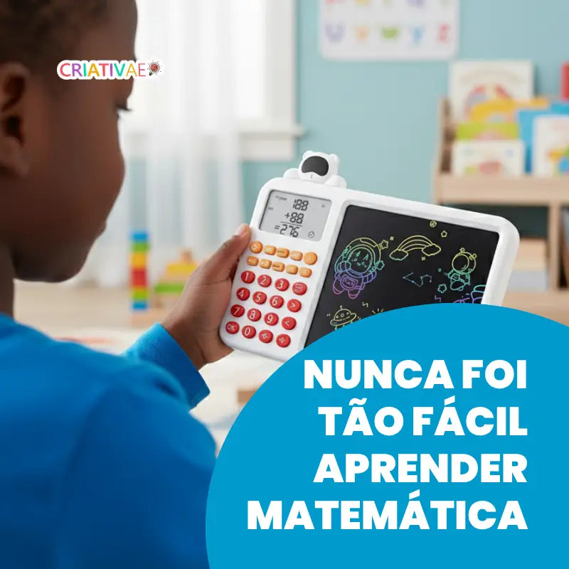 Lousa Mágica Infantil com Calculadora Educativa 2 em 1 | CRIATIVAE