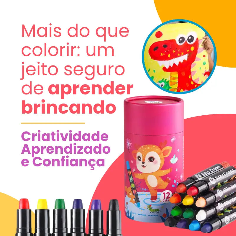 Giz pintura à óleo Jumbo Twistável Criativae – Cores Vivas, Mãos Felizes! | CRIATIVAE