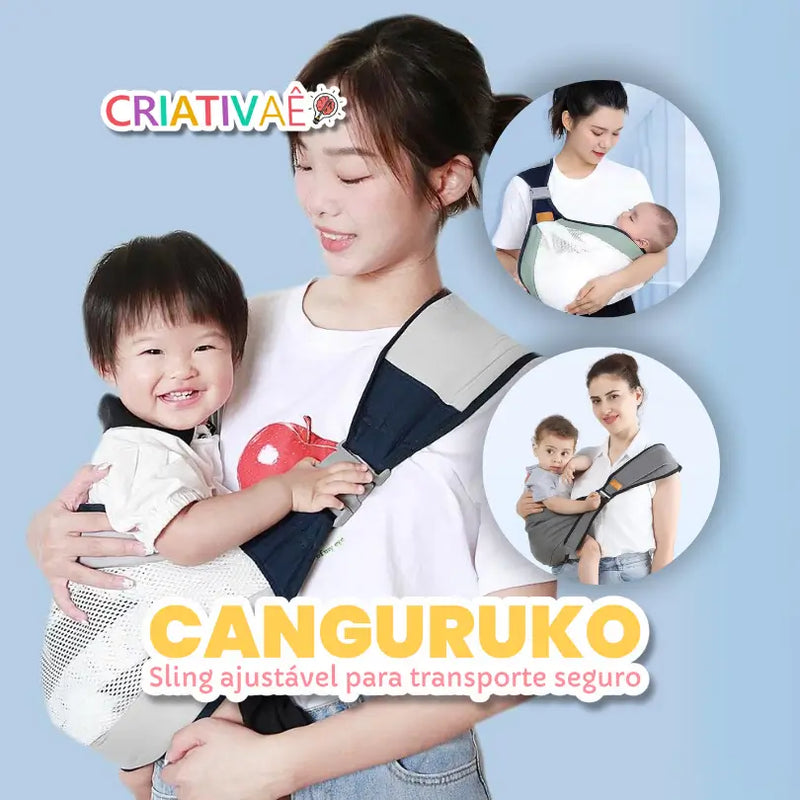 Canguruko - Sling Ajustável para Transporte Seguro do Bebê