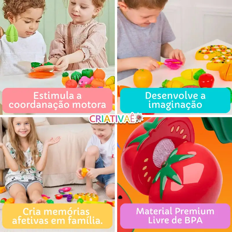 Corta Comidinas - Cozinha Criativa com Alimentos de Brinquedo