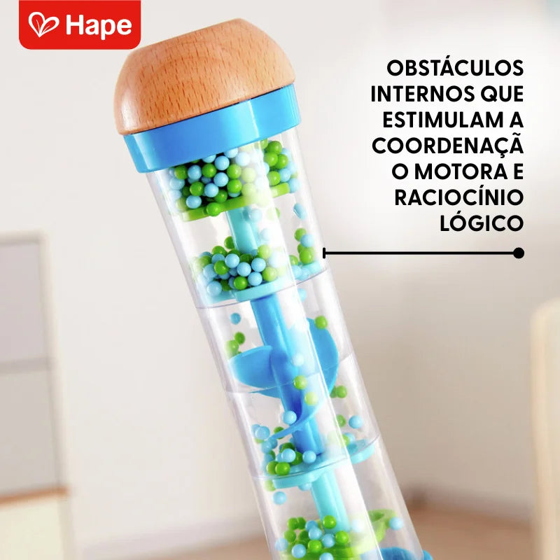 Chocalho Bastão Sensorial com Som de Chuva para Bebê 0 Meses+ | Hape