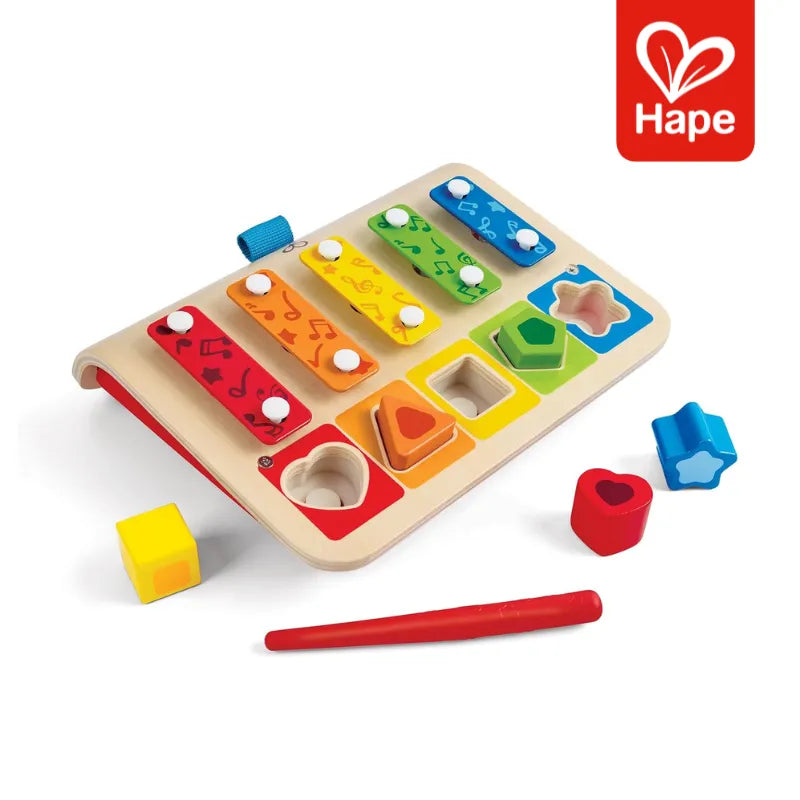Xilofone e Piano Infantil de Madeira Classificador de Formas | Hape