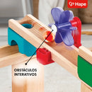 Pista de Obstáculos e Manobras para Bolinhas de Gude de Madeira DIY | HAPE