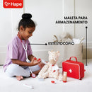 Kit Médico Infantil Completo de Madeira com Estetoscópio | Hape