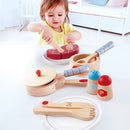 Conjunto de Cozinha Infantil Educativo com Utensílios de Madeira Premium 13 Peças – Hape