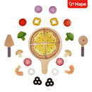 Kit Pizza Infantil de Madeira e Feltro para Cortar com Forno-Caixa | Hape