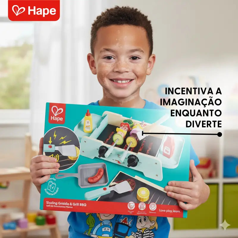 Churrasqueira Infantil de Brinquedo 2 em 1 com Som e Luz | Hape