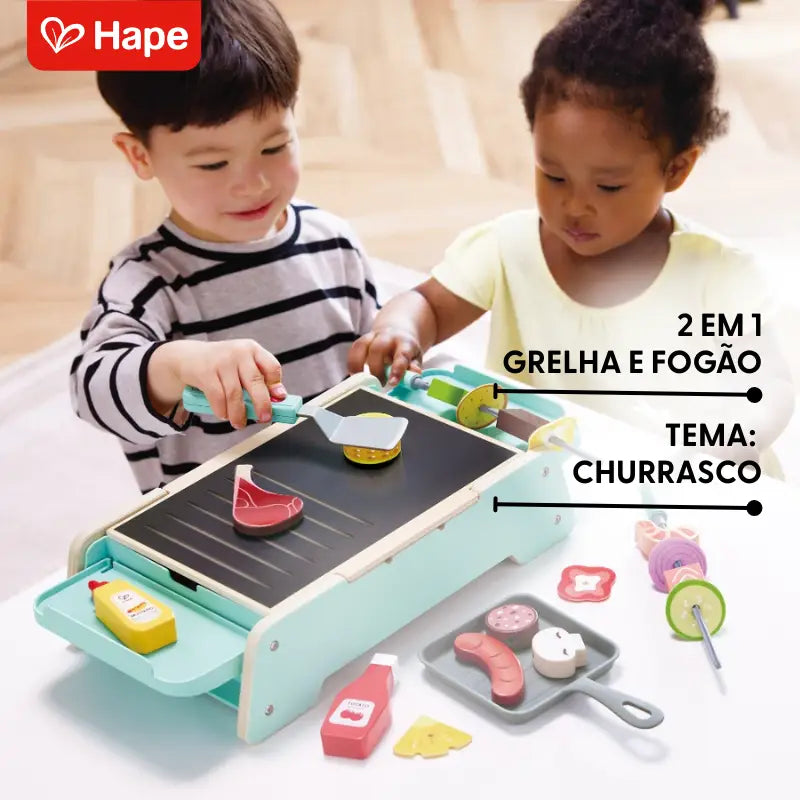 Churrasqueira Infantil de Brinquedo 2 em 1 com Som e Luz | Hape