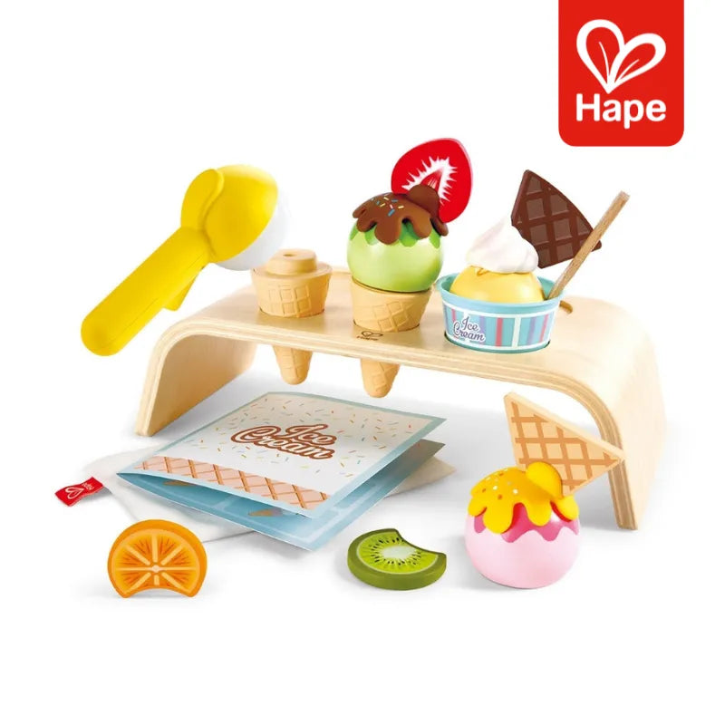 Kit Sorvetes Infantil de Madeira -  Brinquedo Faz de Conta | Hape