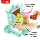 Kit Sorvetes Infantil 19 Peças com Expositor Giratório e Colher | Hape