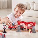 Pista de Trem de Madeira Cidade e Carga 51 Peças | HAPE