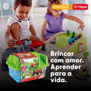 Conjunto de Trem de Madeira 50 Peças Engenharia com Guindaste Magnético | HAPE