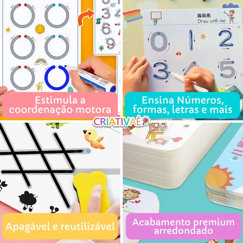 Educa Book - Livro Reutilizável Para Habilidades Motoras Finas