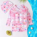 FlutuBoya - Roupa de Banho com Boias Internas FlutuBoya - Roupa de Banho com Boias Internas Criativaê Manga Longa Rosa 12 - 18 Meses - 44cm 