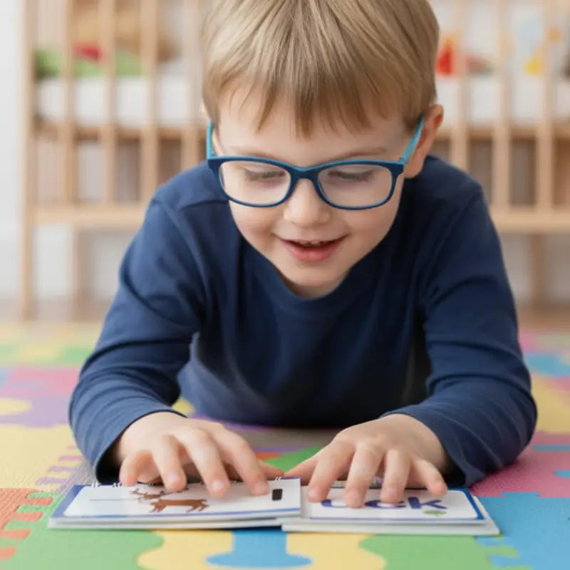 Livros Educativos Flip de Leitura e Rima Bilíngue – Conjunto de 30 Livros e Cartas de Vocabulário | CRIATIVAE