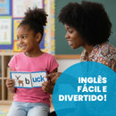 Livros Educativos Flip de Leitura e Rima Bilíngue – Conjunto de 30 Livros e Cartas de Vocabulário | CRIATIVAE