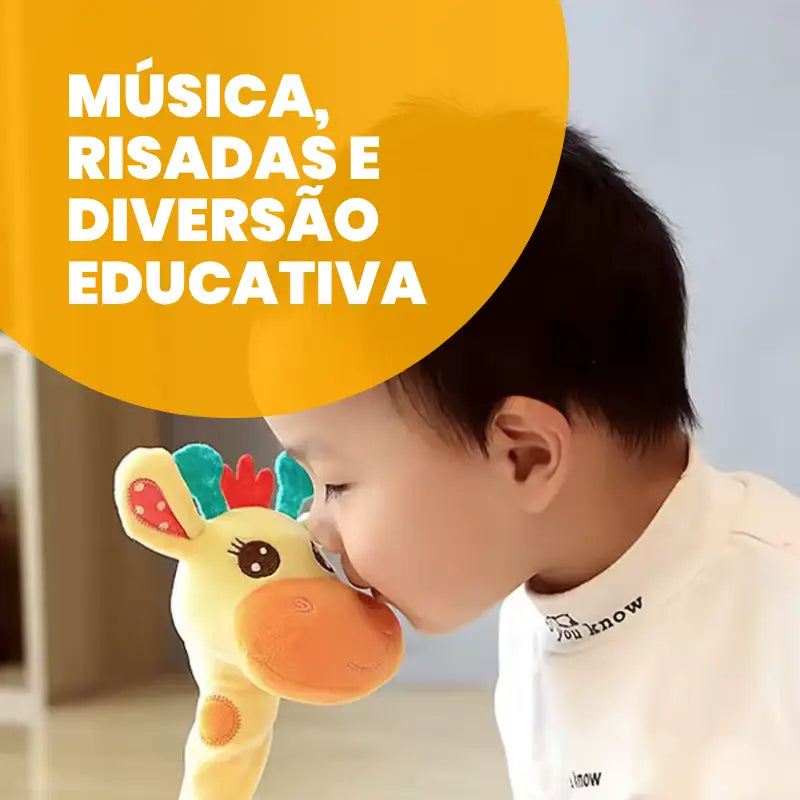 Girafa Dançante e Falante – Pelúcia Musical Interativa | CRIATIVAE