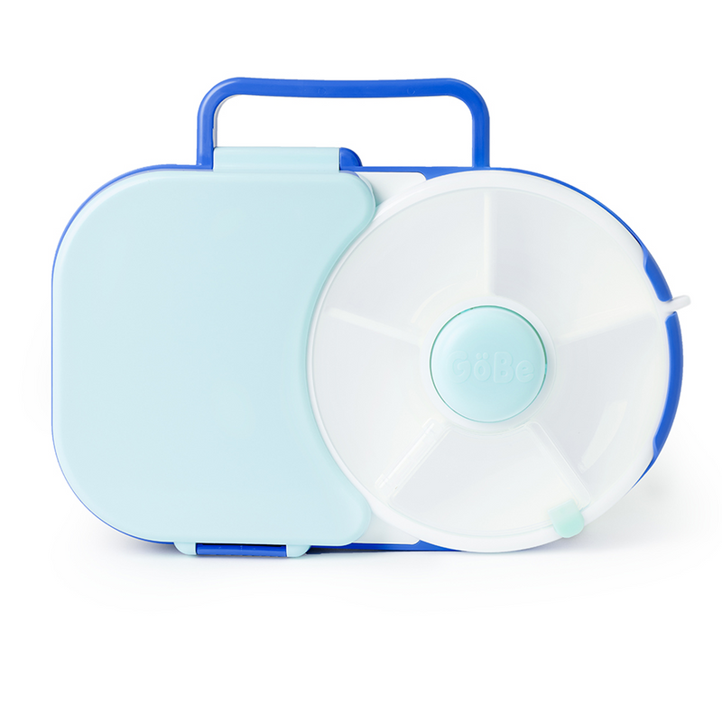 Lancheira Infantil GoBe Snack Spinner Original Portátil com Divisórias Rotativas Livre de BPA