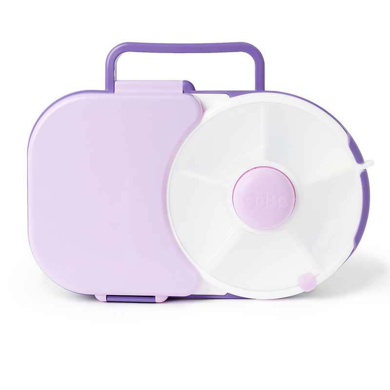 Lancheira Infantil GoBe Snack Spinner Original Portátil com Divisórias Rotativas Livre de BPA