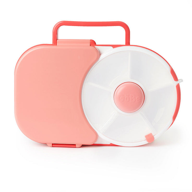 Lancheira Infantil GoBe Snack Spinner Original Portátil com Divisórias Rotativas Livre de BPA