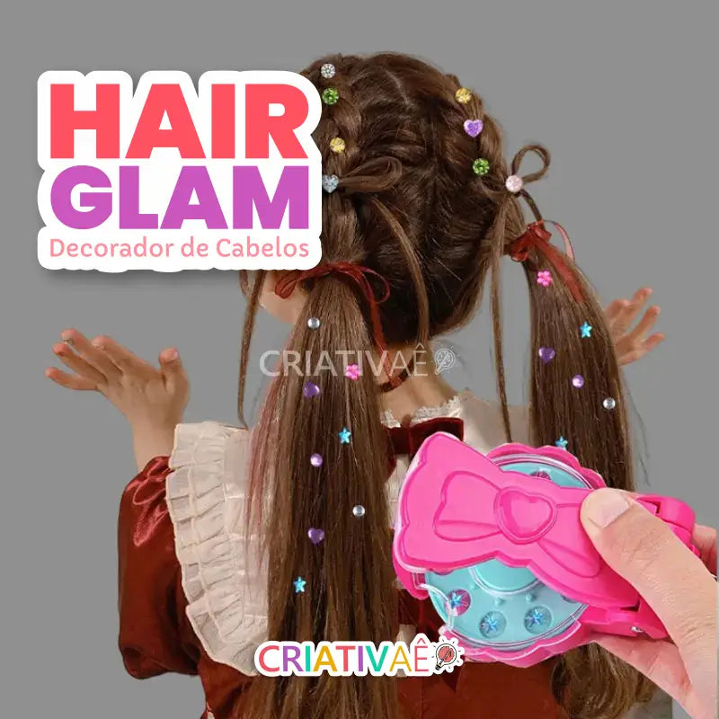 Hair Glam Criativaê - Novo Decorador de Cabelos Charmoso, Prático e Portátil