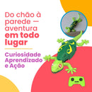 Lagarto Robótico Premium que Sobe Paredes – Brinquedo STEM Interativo com Controle Remoto | CRIATIVAE