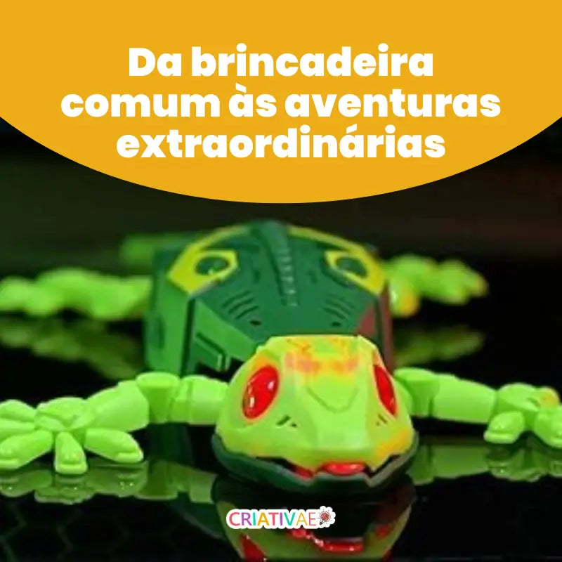 Lagarto Robótico Premium que Sobe Paredes – Brinquedo STEM Interativo com Controle Remoto | CRIATIVAE