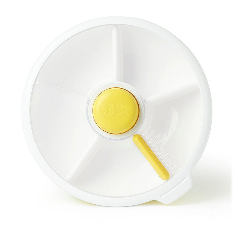 Lancheira Infantil GoBe Snack Spinner Original Portátil com Divisórias Rotativas Livre de BPA