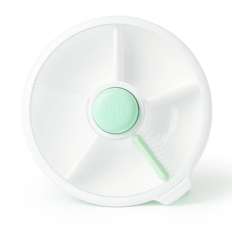 Lancheira Infantil GoBe Snack Spinner Original Portátil com Divisórias Rotativas Livre de BPA