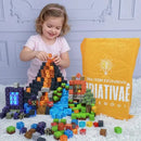 Blocos de Montar Magnéticos com luzes 150PCS – Brinquedo Educativo Montessori STEM Infantil
