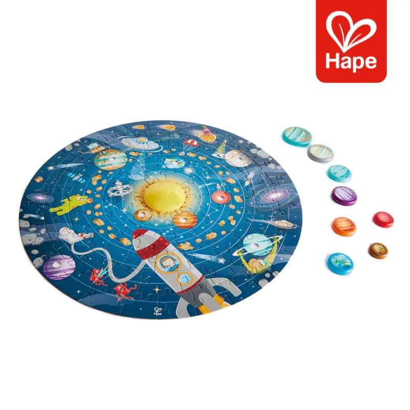 Quebra-Cabeça Sistema Solar com Sol LED e Planetas 3D | Hape