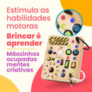 Painel de Atividades Montessori com Luzes LED  – Brinquedo Educativo de Madeira | CRIATIVAE