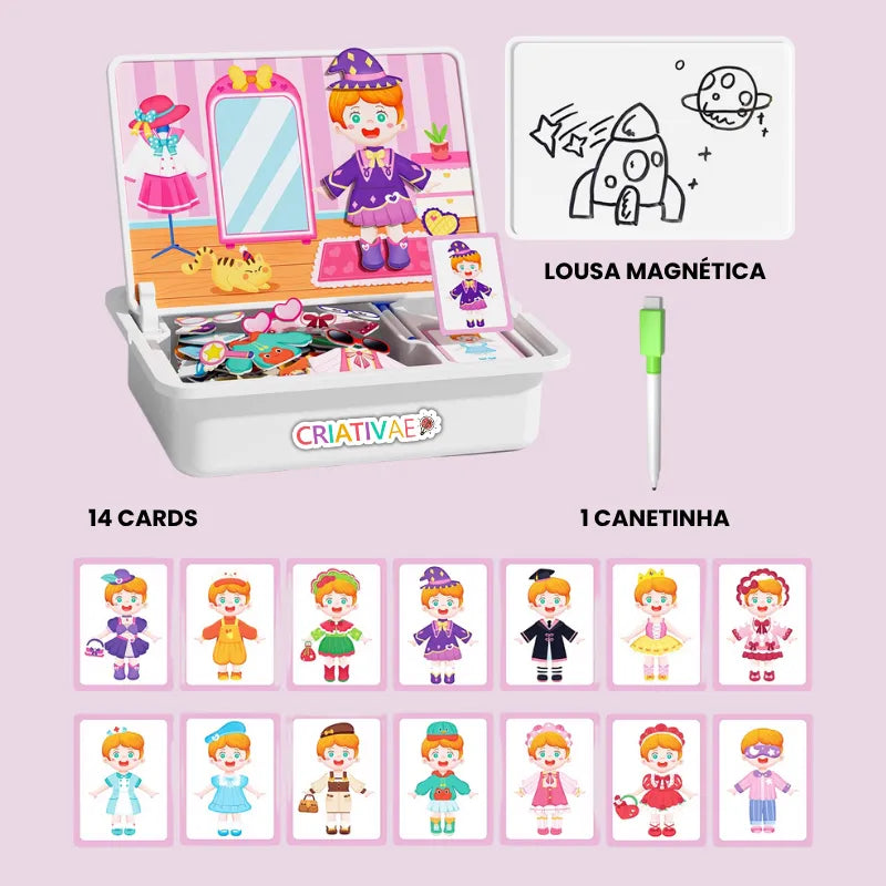 Quebra-Cabeça Magnético Educativo de Emoções e Criatividade – Brinquedo Sensorial Premium | CRIATIVAE