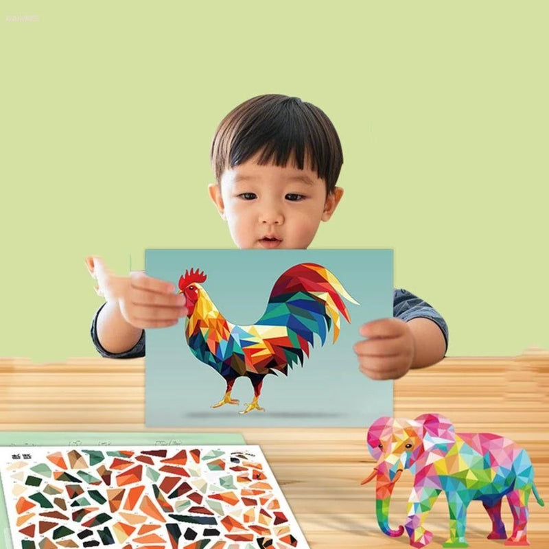 Kit 3D de Colagem Geométrica – Brinquedo Educativo Criativo para Crianças 3+ | CRIATIVAE