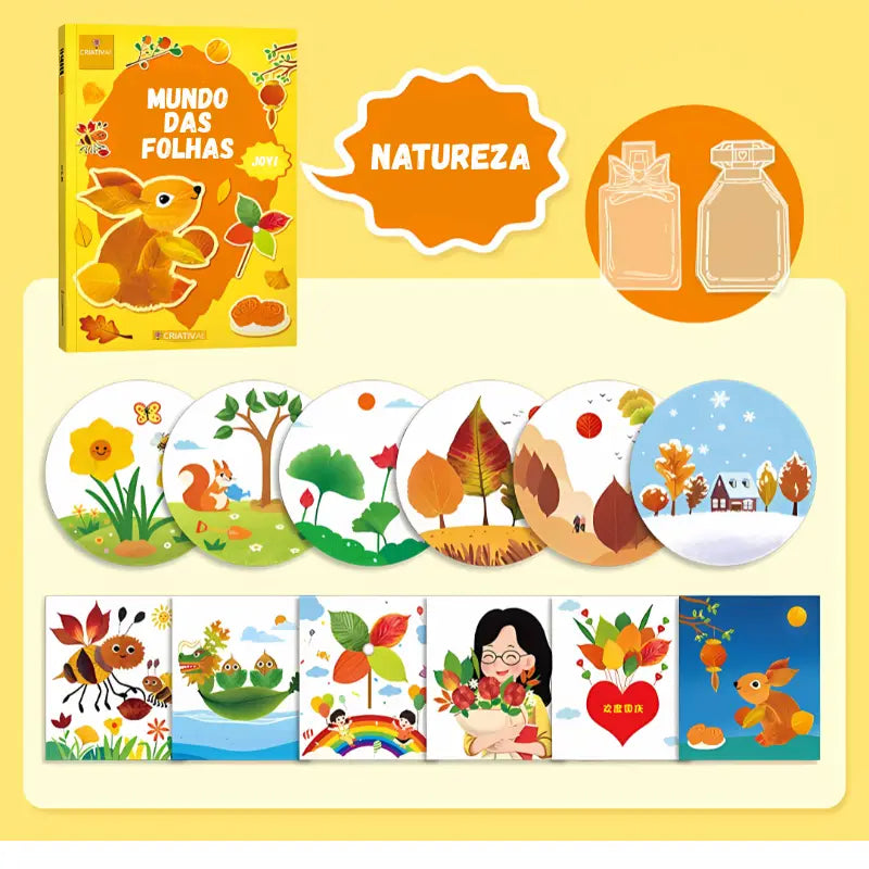 Mundo das Folhas – Kit de Pintura 3D com Folhas Criativas | CRIATIVAE