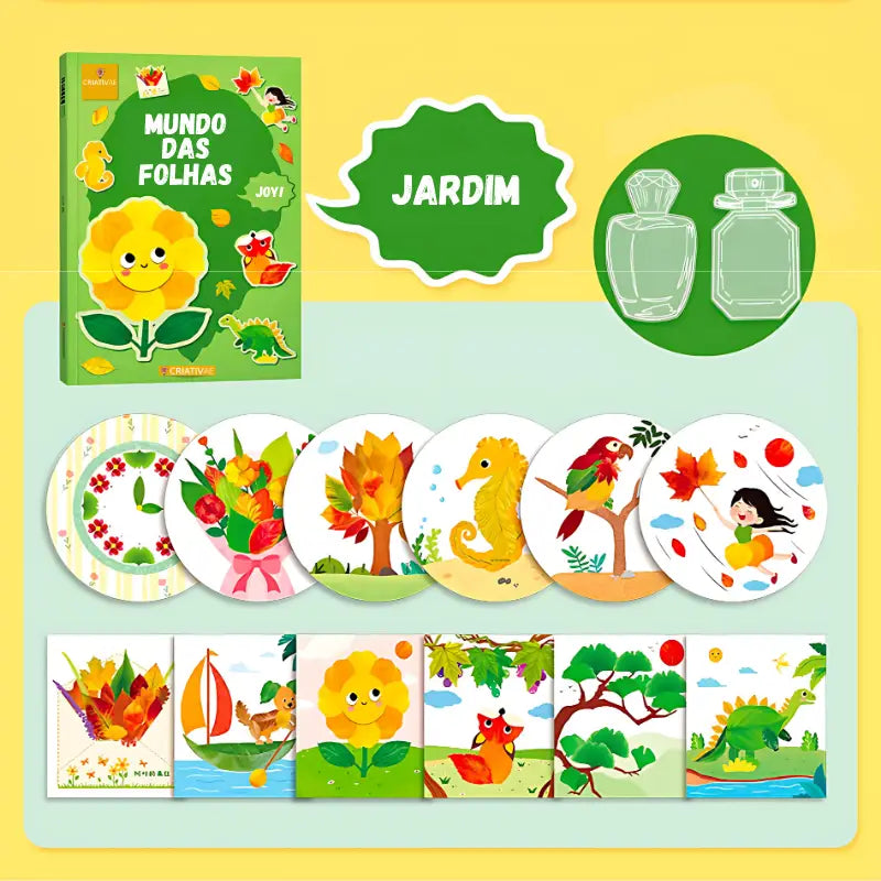 Mundo das Folhas – Kit de Pintura 3D com Folhas Criativas | CRIATIVAE