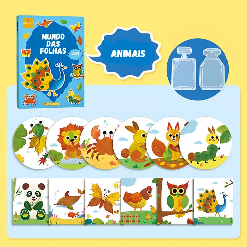 Mundo das Folhas – Kit de Pintura 3D com Folhas Criativas | CRIATIVAE