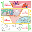Livro de Pintura Mágica com Água Reutilizável – Doodle Books Educativos Bilíngues | CRIATIVAE