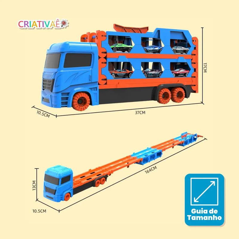 CegCar Blaster - Caminhão Cegonha com Pista Retrátil CegCar Blaster - Caminhão Cegonha com Pista Retrátil Criativaê 