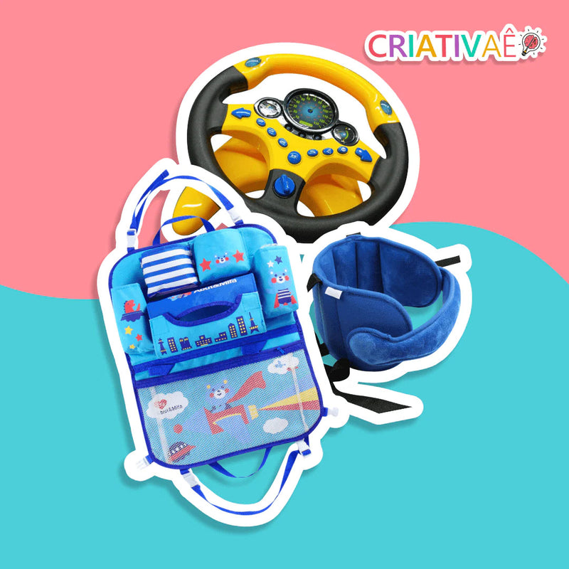 Combo Viagem de Carro + Brinde Exclusivo 3+ Criativaê Azul 