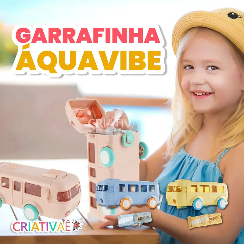 Garrafinha AquaVibe Térmica Hidratação Garantida com Design Inovador + Brinde