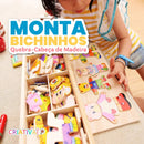 Monta Bichinhos - Quebra Cabeça de Madeira Monta Bichinhos - Quebra Cabeça de Madeira Criativaê 