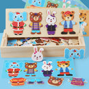 Monta Bichinhos - Quebra Cabeça Educativo de Madeira