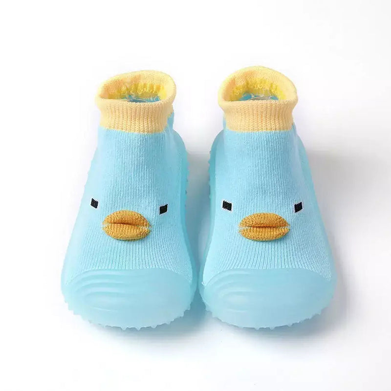 Animashoes - Sapatinho de Animais com Sola de Silicone Criativaê Azul Patinho 6 - 12 Meses 