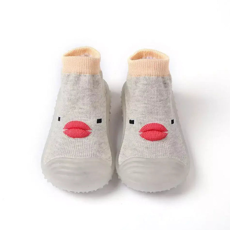 Animashoes - Sapatinho de Animais com Sola de Silicone Criativaê Cinza Patinho 6 - 12 Meses 