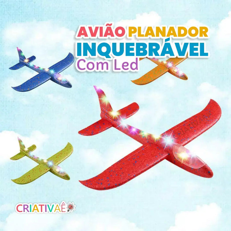 Avião Planador Inquebrável I&C 3 Criativaê 